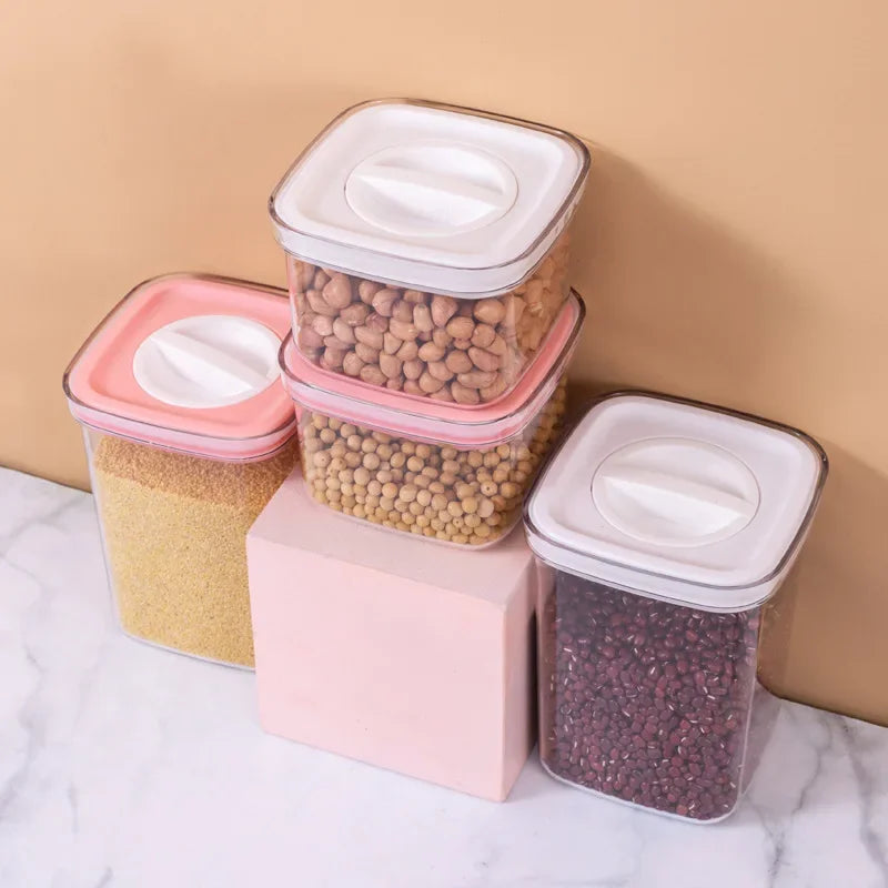 Afralia™ Kitchen Storage Container Jars with Lid for Cereals Spices Organization