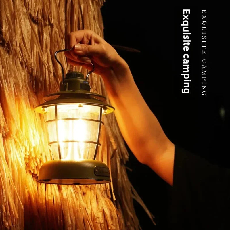 Afralia™ Vintage LED Lantern: Portable for Camping, Hiking, Emergency