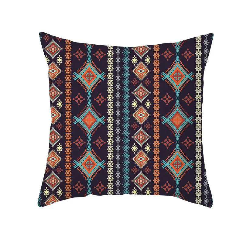 Afralia™ Geometric Pattern Sofa Pillowcase - Modern Decorative Ethnic Pillow Cover