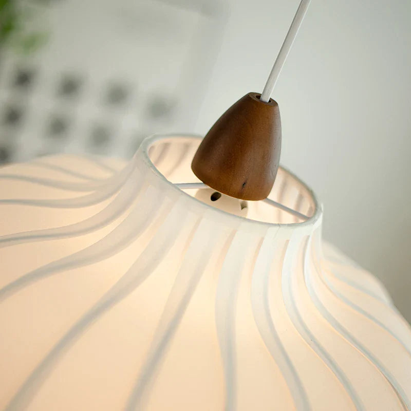 Afralia™ Nordic Fabric Lustre Chandelier LED Pendant Light Fixture