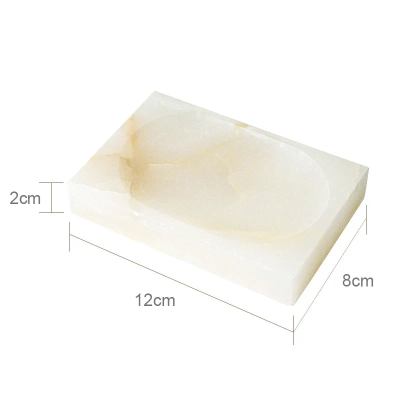 Afralia™ White Onyx Marble Bathroom Accessories Set for Elegant Bath Decor