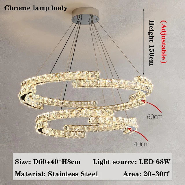 Afralia™ Crystal Chandelier: Modern Luxury Living Room Lamps for Bedroom and Dining Room
