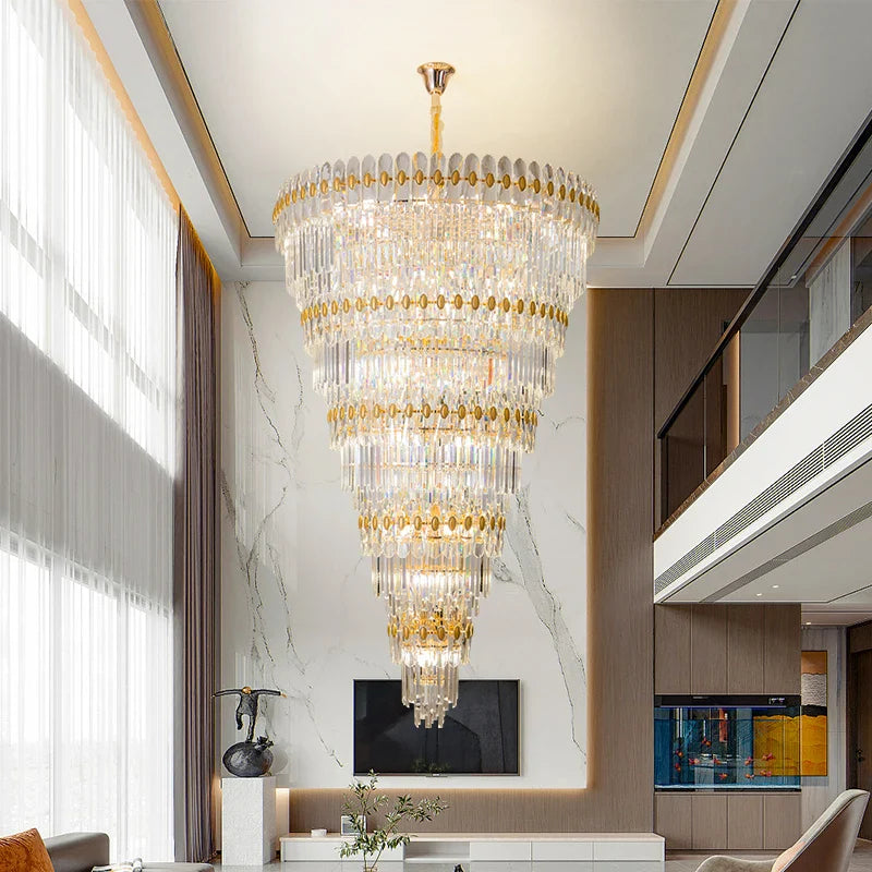Afralia™ Crystal Chandelier: Modern Light Luxury for Living Room, Dining Room, and Bedroom