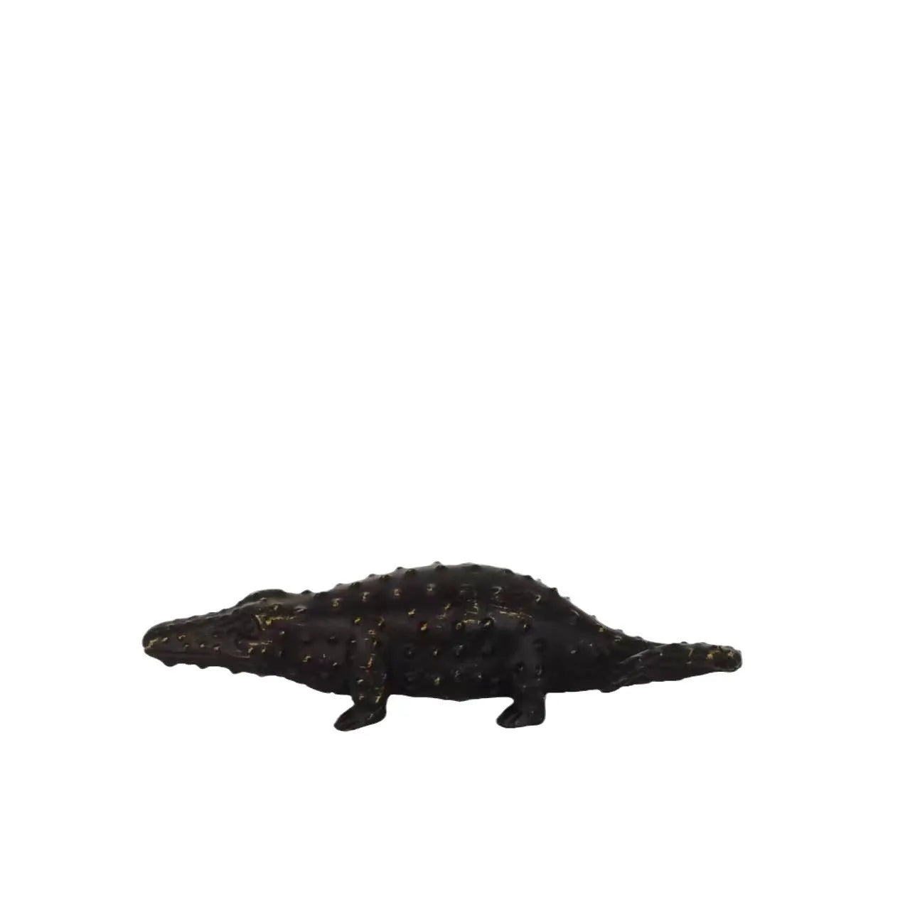 Afralia™ Golden Crocodile Sculpture Home Decor Figurines
