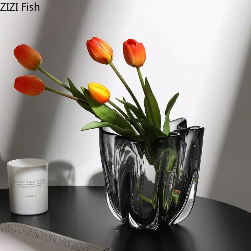 Afralia™ Glass Vase Hydroponics Desk Decoration Floral Arrangement Room Decor