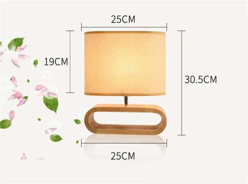 Afralia™ Wooden Bedside Lamp for Bedroom Nightstand - Small Desk light for Living Room