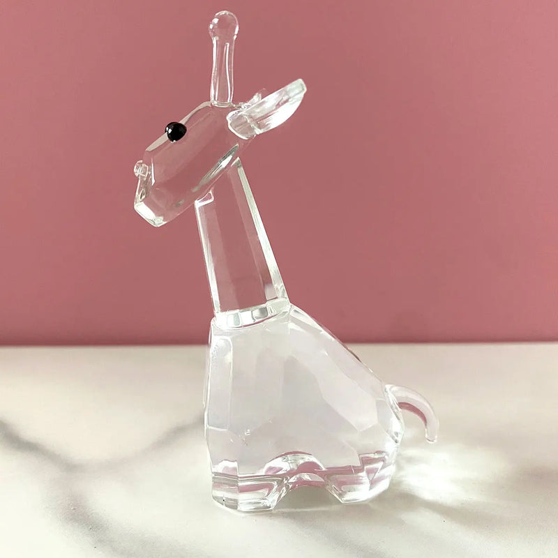Afralia™ Sparkly Giraffe Crystal Figurine Collection Table Centerpiece Ornament