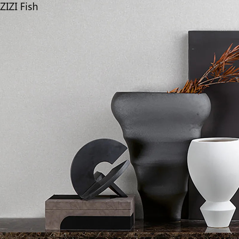 Afralia™ Modern Semicircle Geometry Resin Sculpture Desk Ornament Aesthetic Room Decor