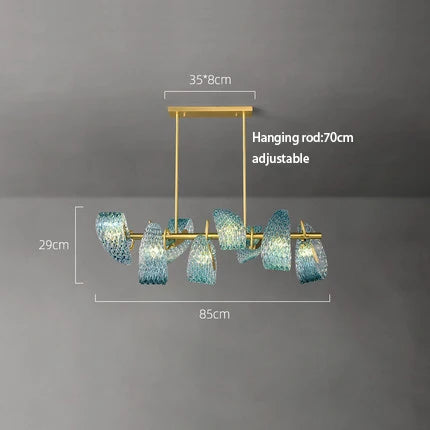 "Afralia™ Glass Chandelier for Modern Dining Room Decor 2024"