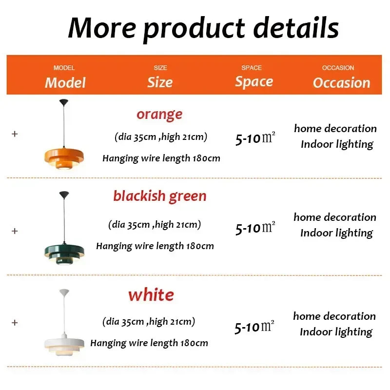 Afralia™ Retro Orange LED Chandelier for Restaurant, Home, and Bar Lighting