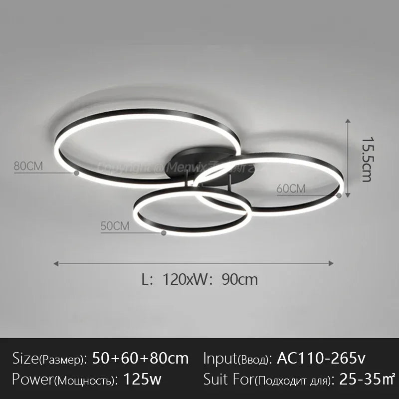 Afralia™ LED Chandelier Modern Style Ceiling Lamp Bedroom Dining Room Light