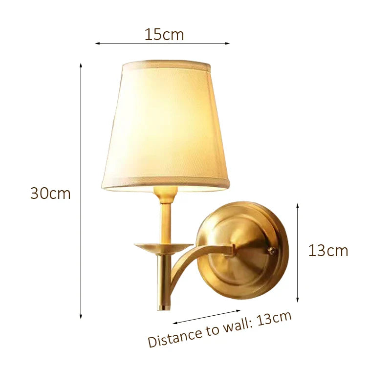 Afralia™ Copper Wall Lamp for Living Room, Bedroom, Balcony - Elegant & Durable Lighting