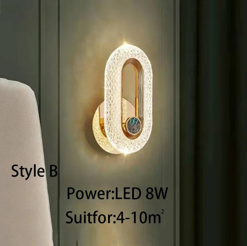 Afralia™ Modern Bedside Chandelier Wall Lamp Ceiling Light Pendant Luminaires