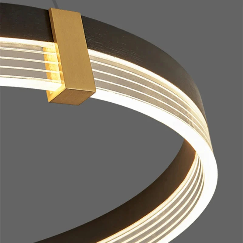 Afralia™ Circle Chandelier Acrylic Shade, High-End Designer Hanging Lighting for Home and Restaurant