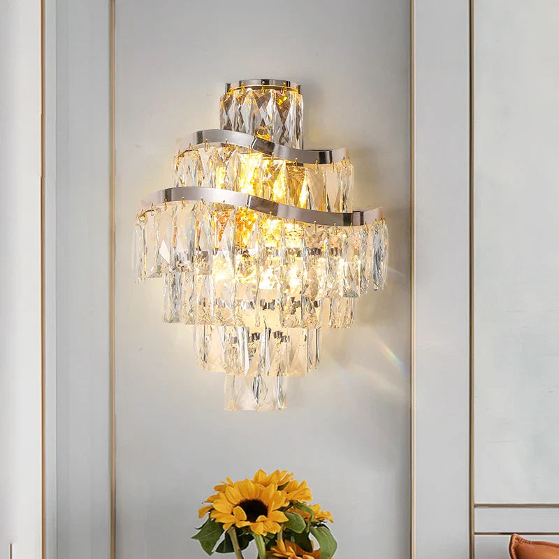 Afralia™ Crystal Wall Lamp: Elegant Living Room Bedroom Design Lighting