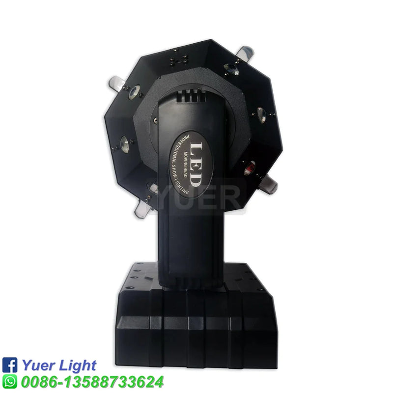 Afralia™ LED Moving Head Ball Laser Strobe Light - 4 in 1 Infinite Rotation Disco DJ Beam