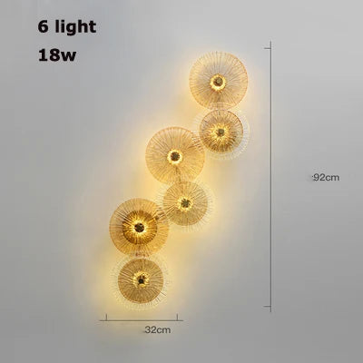 Afralia™ Modern Gold Glass Chandelier LED Ceiling Light for Dining & Living Room