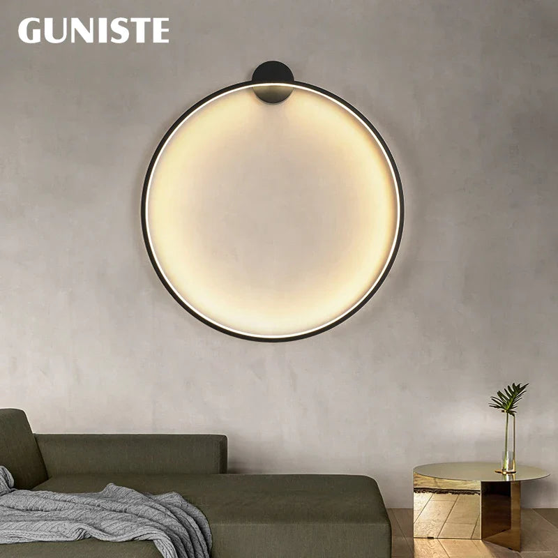 Afralia™ Round LED Wall Lamps for Bedroom & Living Room Decor