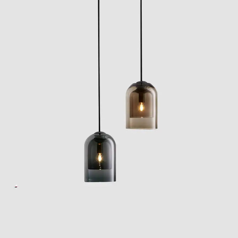 Afralia™ Glass LED Chandelier for Bedroom Dining Room Bar Office Eco-Friendly Nordic Design