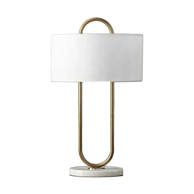 Afralia™ Modern Gold LED Table Lamp with White Lampshade for Luxe Home Decor