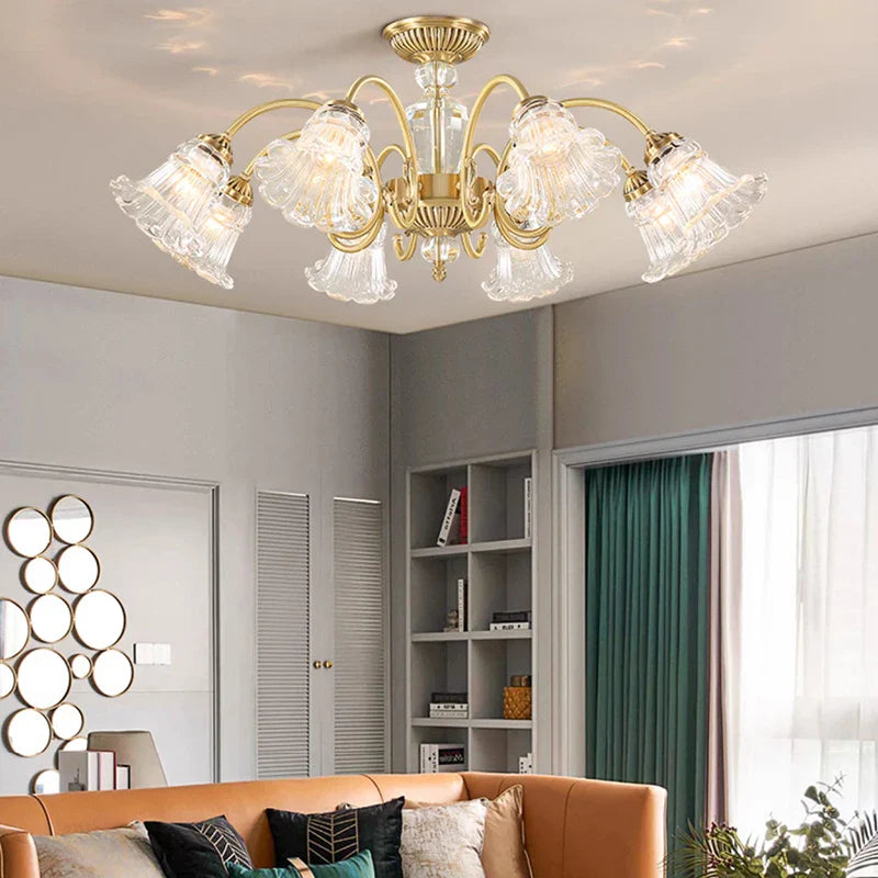 Afralia™ Luxury Crystal Chandelier Pendant Light for Living and Dining Room