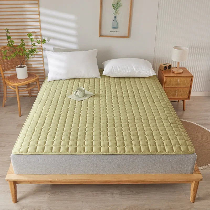 Afralia™ Soft Quilted Mattress Cushion for Home Bedroom, Non-Slip and Skin-Friendly