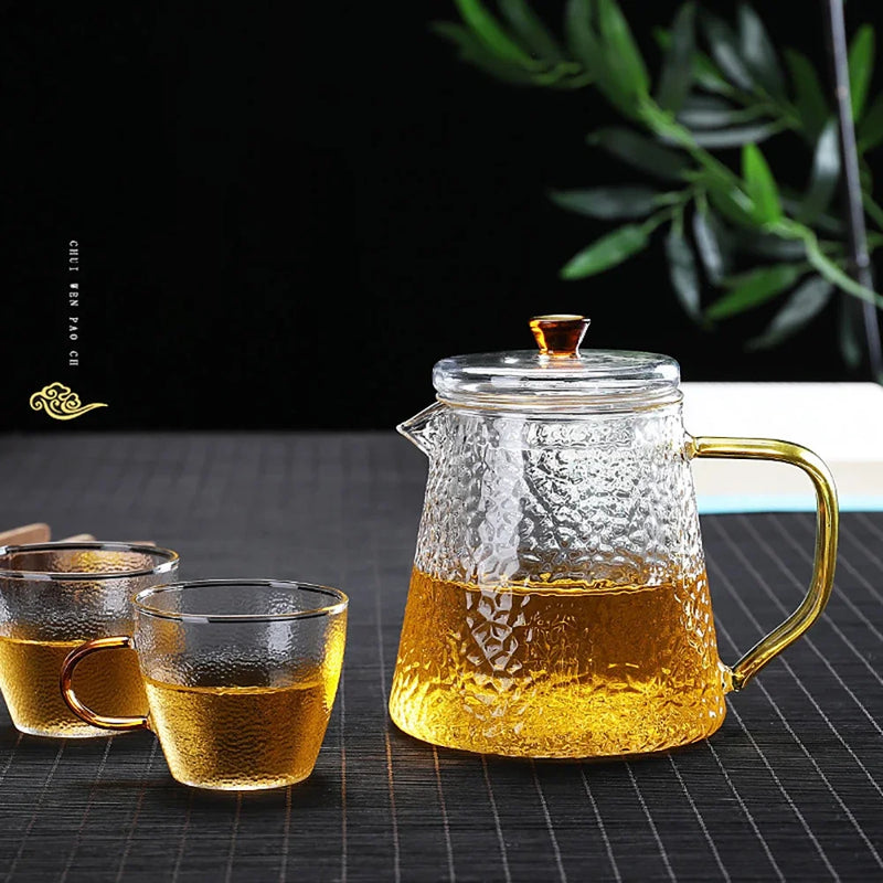 Afralia™ Heat-Resistant Glass Teapot with Pu Erh Infuser for Tea Brewing