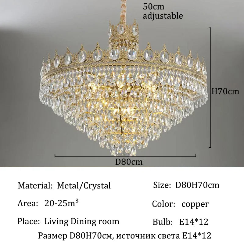 Afralia™ Crystal Crown Chandelier: Modern LED Ceiling Light Fixture for Luxury Home Decor