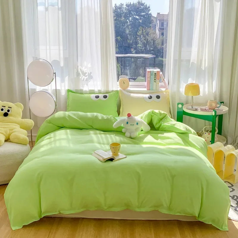 Afralia™ Striped Printed Cotton Bedding Set for Twin/Double Size Beds