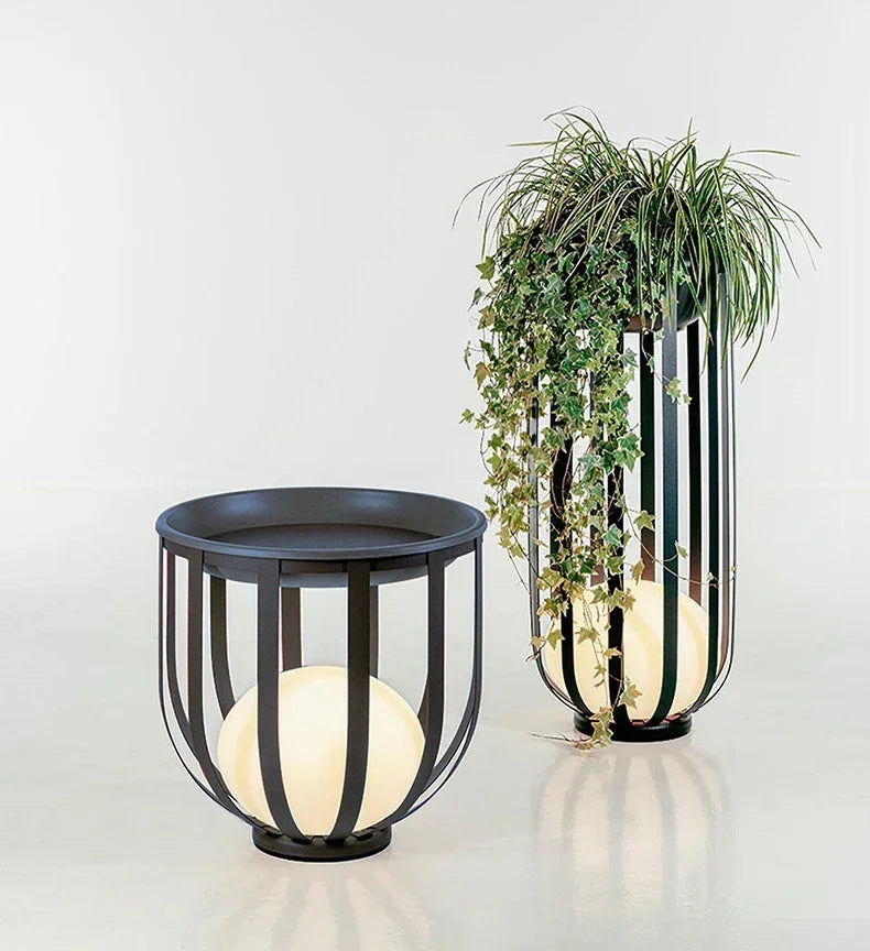 Afralia™ Solar Garden Floor Lights - Black Outdoor Lighting for Patio Courtyard Yard