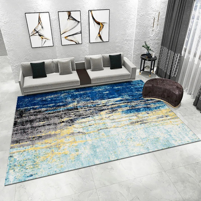 Afralia™ Nordic Faux Cashmere Carpet: Foldable, Waterproof, Abstract Floor Mat for Living Room