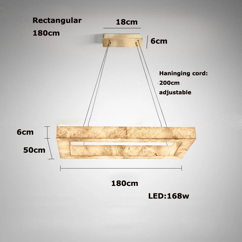 Afralia™ Dimmable LED Gold Chrome Marble Chandelier With Alabaster Pendant Light