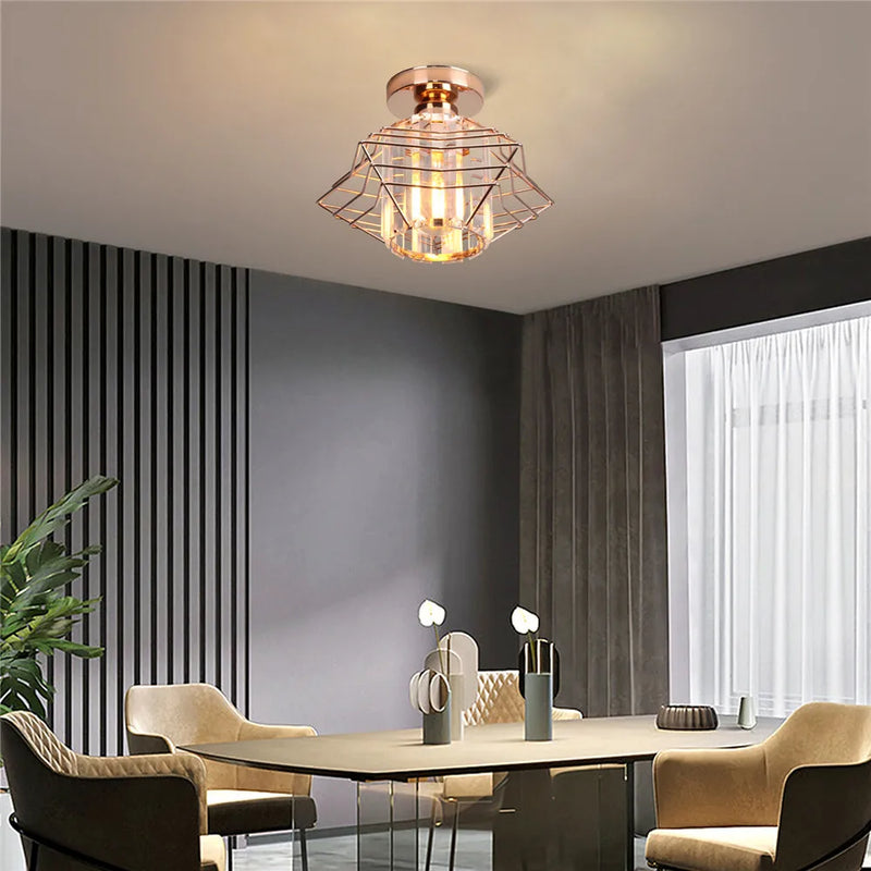 Afralia™ Crystal Pentastar Ceiling Chandelier - Modern Indoor Lighting for Home Décor