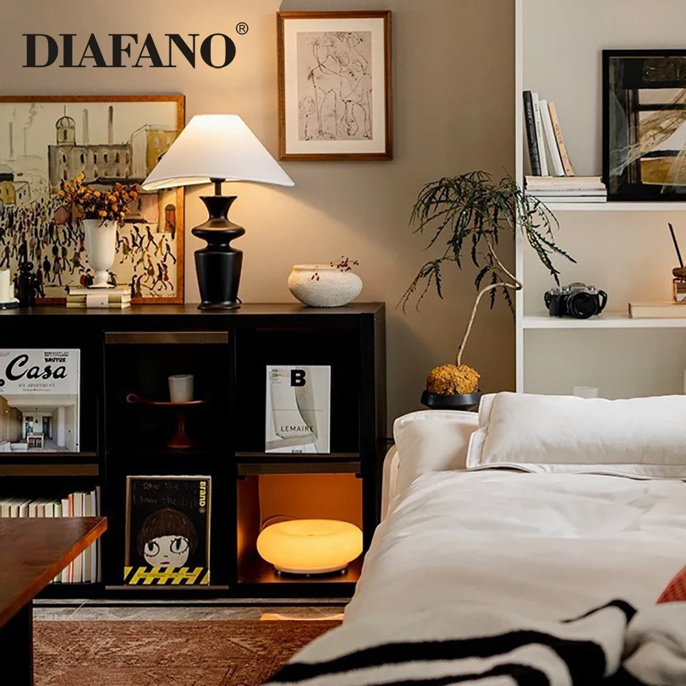 Afralia™ Walnut Black Wood Floor Lamp for Study Living Room Bedroom Lighting