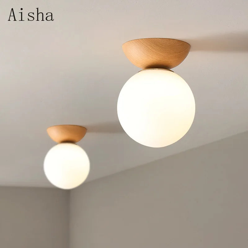 Afralia™ Milk White Retro Ball Pendant Lamp - Nordic Home Lighting