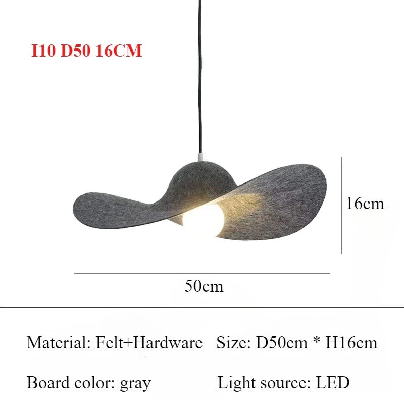 Afralia™ Modern Felt Pendant Lights Kitchen Island Hanging Lamp LED Dining Table Light