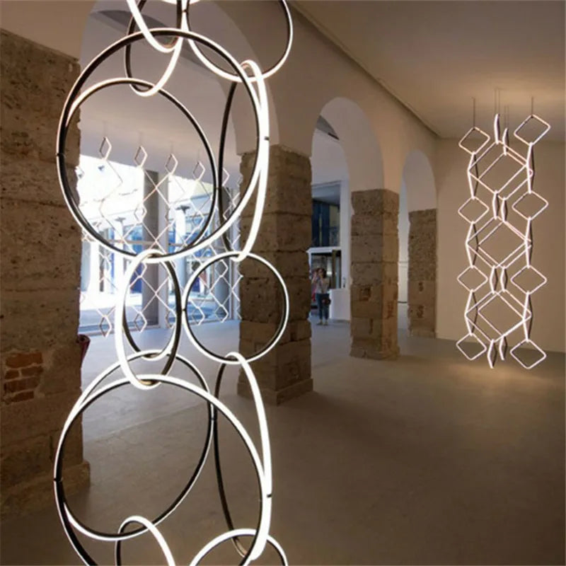 Afralia™ Minimalistic Pendant Light - Designer Ring Lamp for Office, Living Room, Bedroom