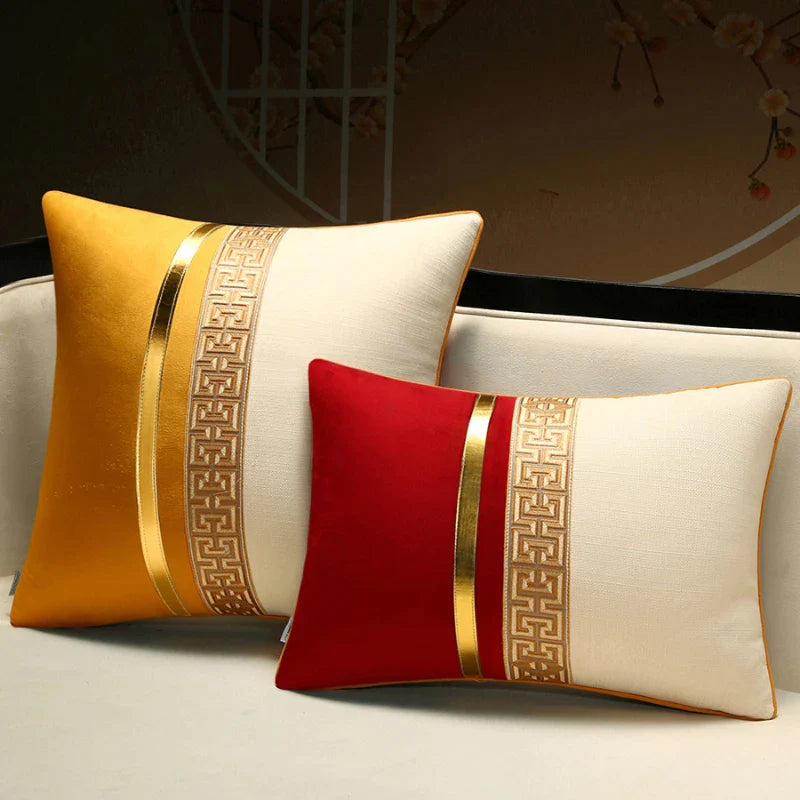 Afralia™ Chinese Style Decorative Pillow Cover for Home, Living Room, Sofa, Bedside