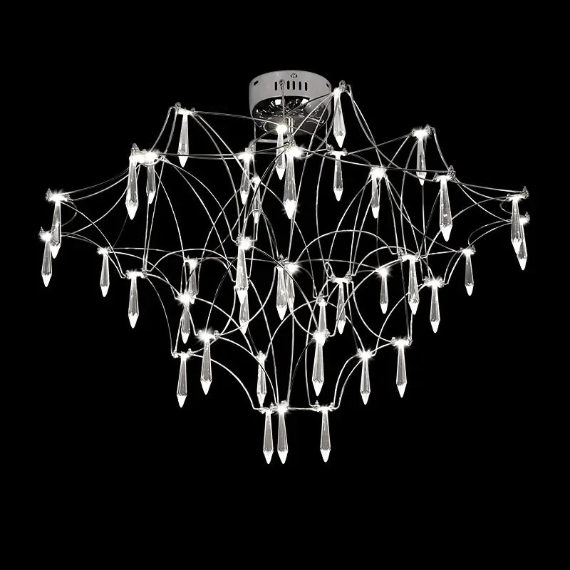 Afralia™ Deluxe Crystal Star Lamp: Designer LED Lighting for Modern Living Room & Villa