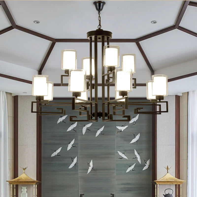 Afralia™ Chinese Style Luxury Living Room Chandelier for Elegant Homes