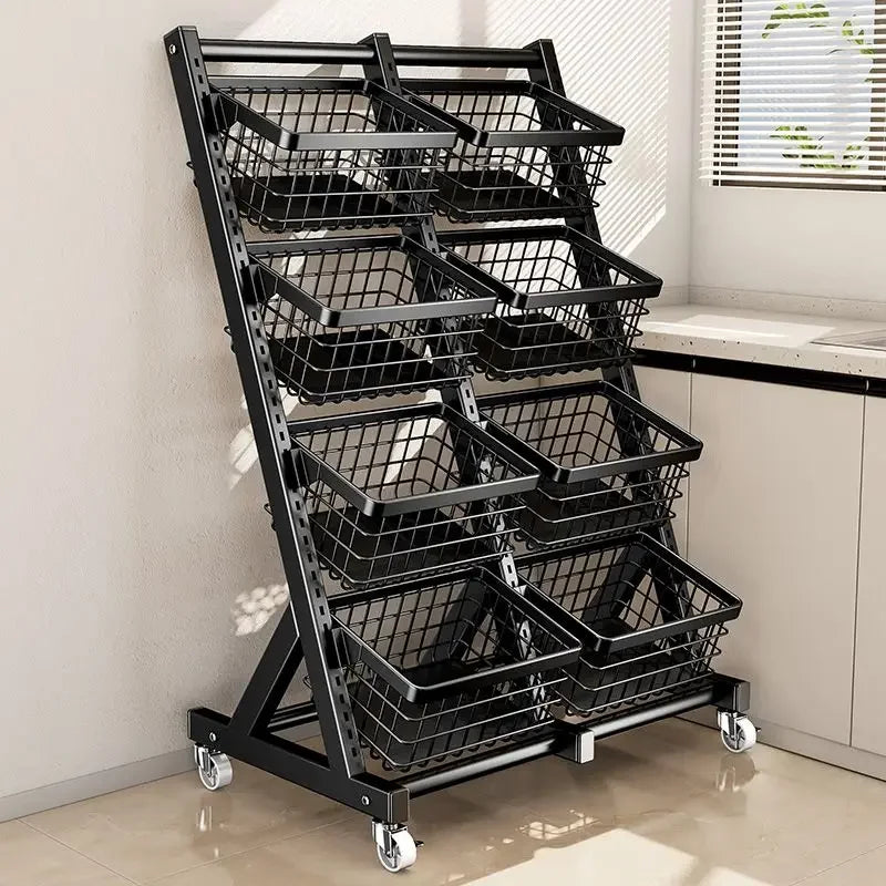 Afralia™ Rotating Vegetable Storage Basket: Strong Load Capacity, Floor-to-Ceiling, Easy to Use