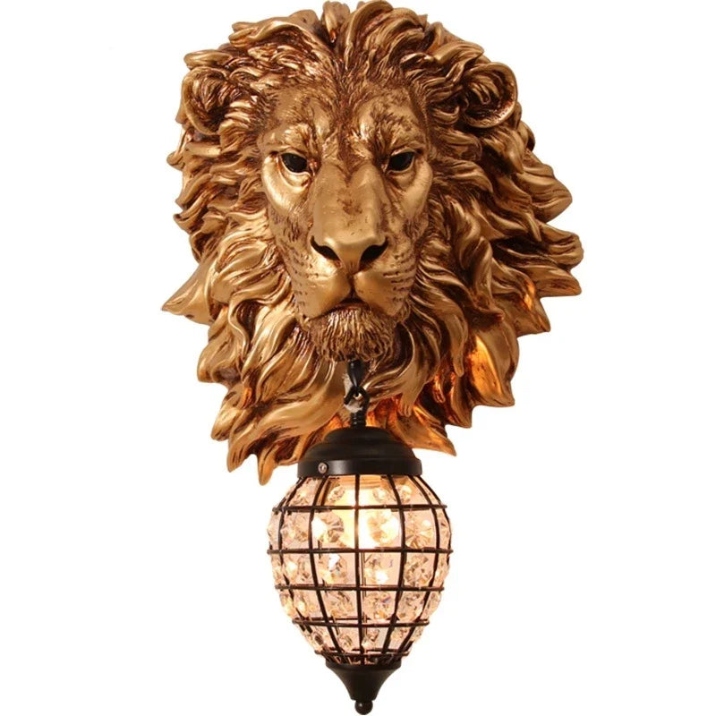 Afralia™ Nordic Lion Wall Light: Modern Resin Lamp for Home Decor and Interior Lighting
