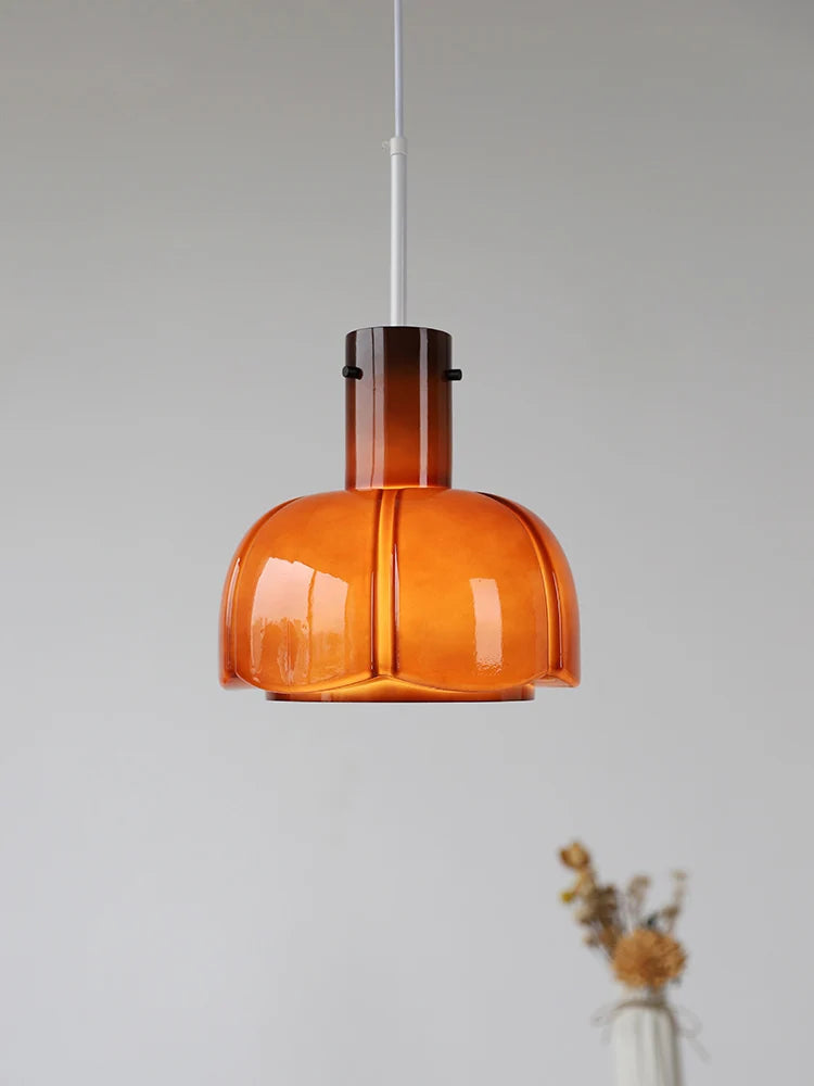 Afralia™ Retro Nordic Glass Pendant Light for Restaurant Cafe Bar Table