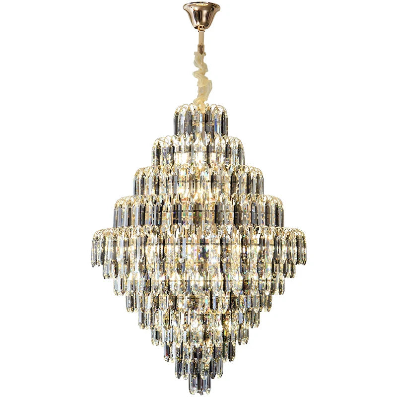 Afralia™ Designer LED Crystal Chandelier for Luxury Villas, Hotels & Restaurants