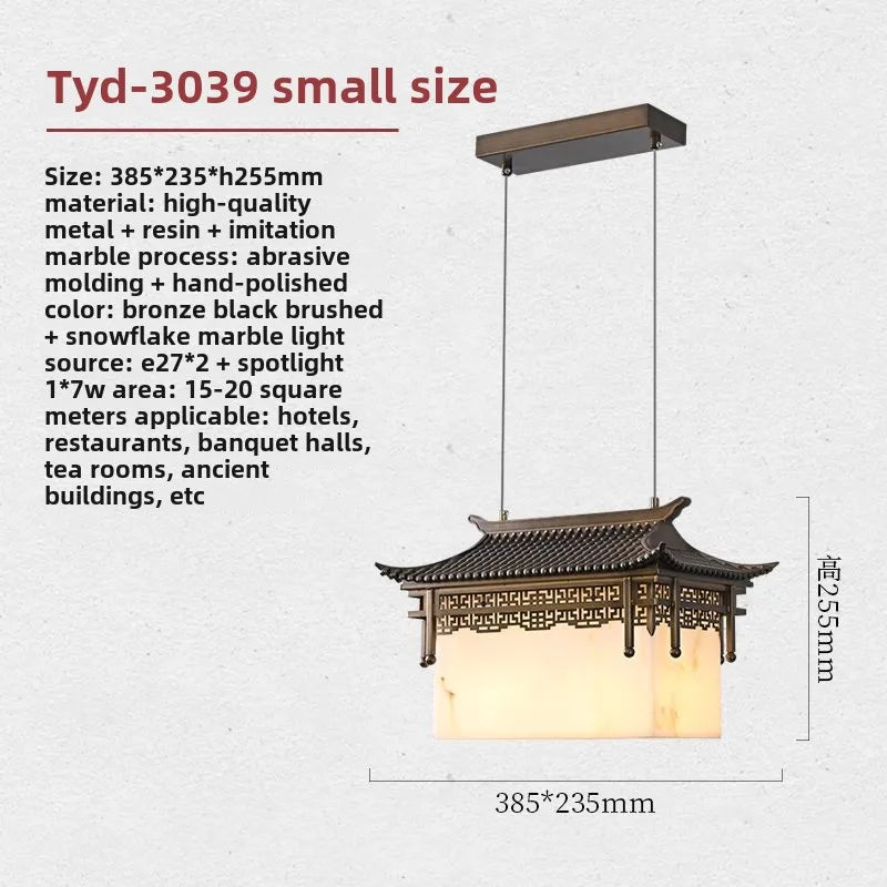 Afralia™ Zen Chinese Pendant Lights for Courtyards, Restaurants, and Tea Rooms