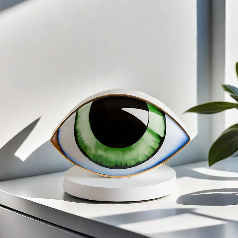 Afralia™ Ceramic Evil Eye Statues - Unique Handicrafts for Home Decor & Feng Shui