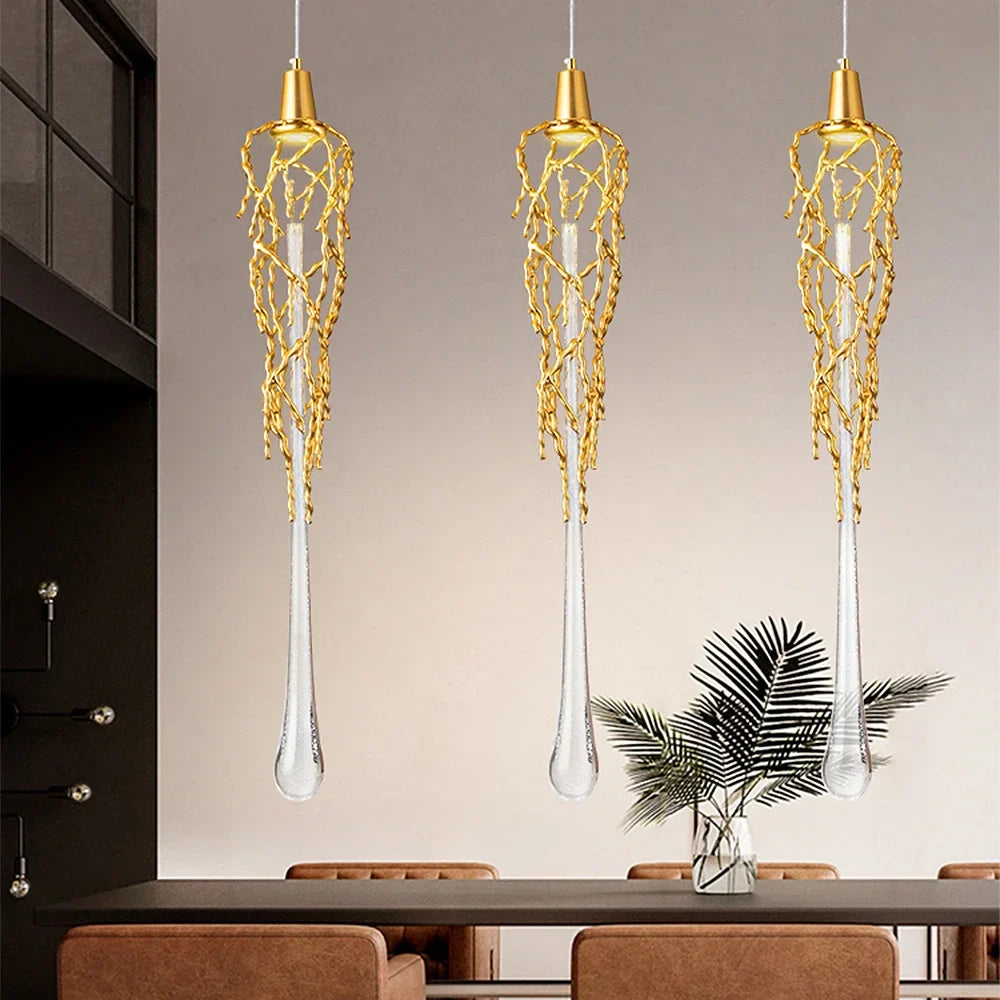 Afralia™ Branch Art Cage Crystal Chandelier for Modern Dining Room Lighting