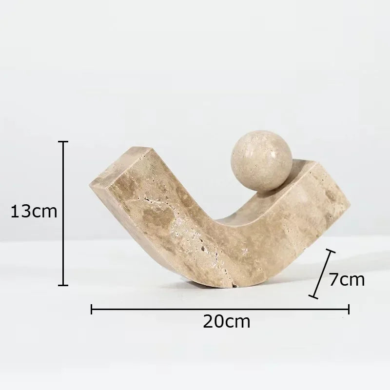 Afralia™ Geometric Stone Ornaments Desk Decoration Modern Artwork Statue Room Decor