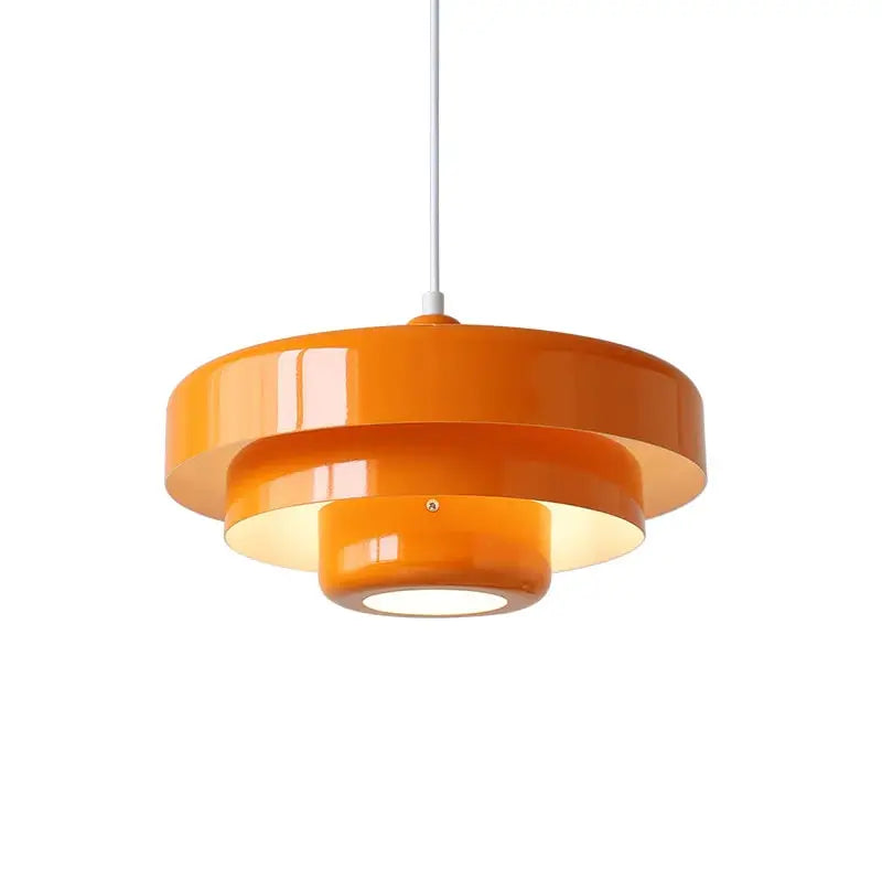 Afralia™ Retro Orange Pendant Lamp LED Ceiling Chandelier for Dining Room & Cafe