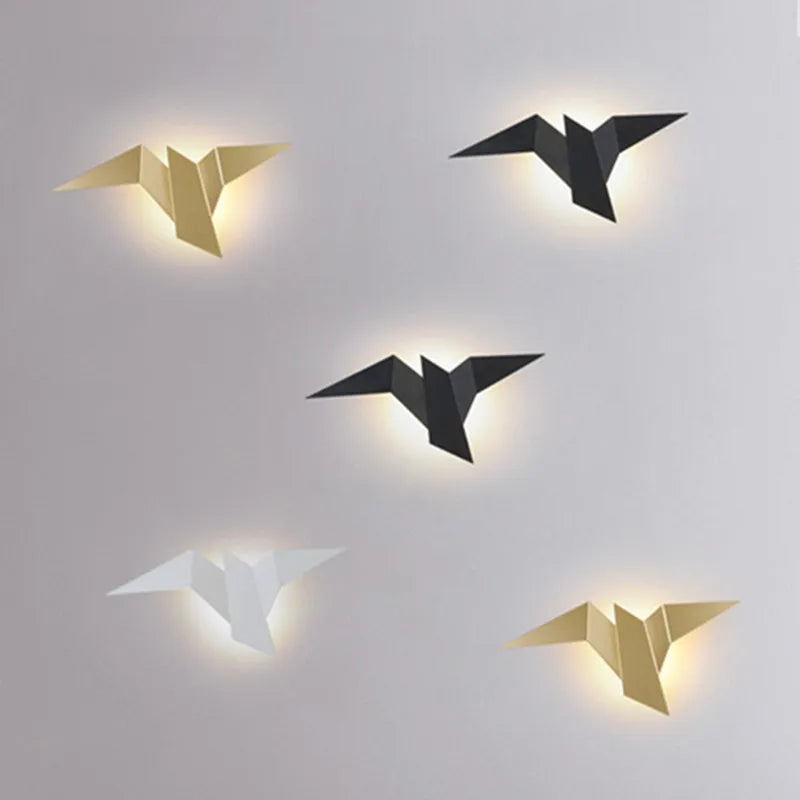 Afralia™ Nordic LED Bird Wall Lamps Indoor Modern Lighting for Home Stairs and Bedroom Decor